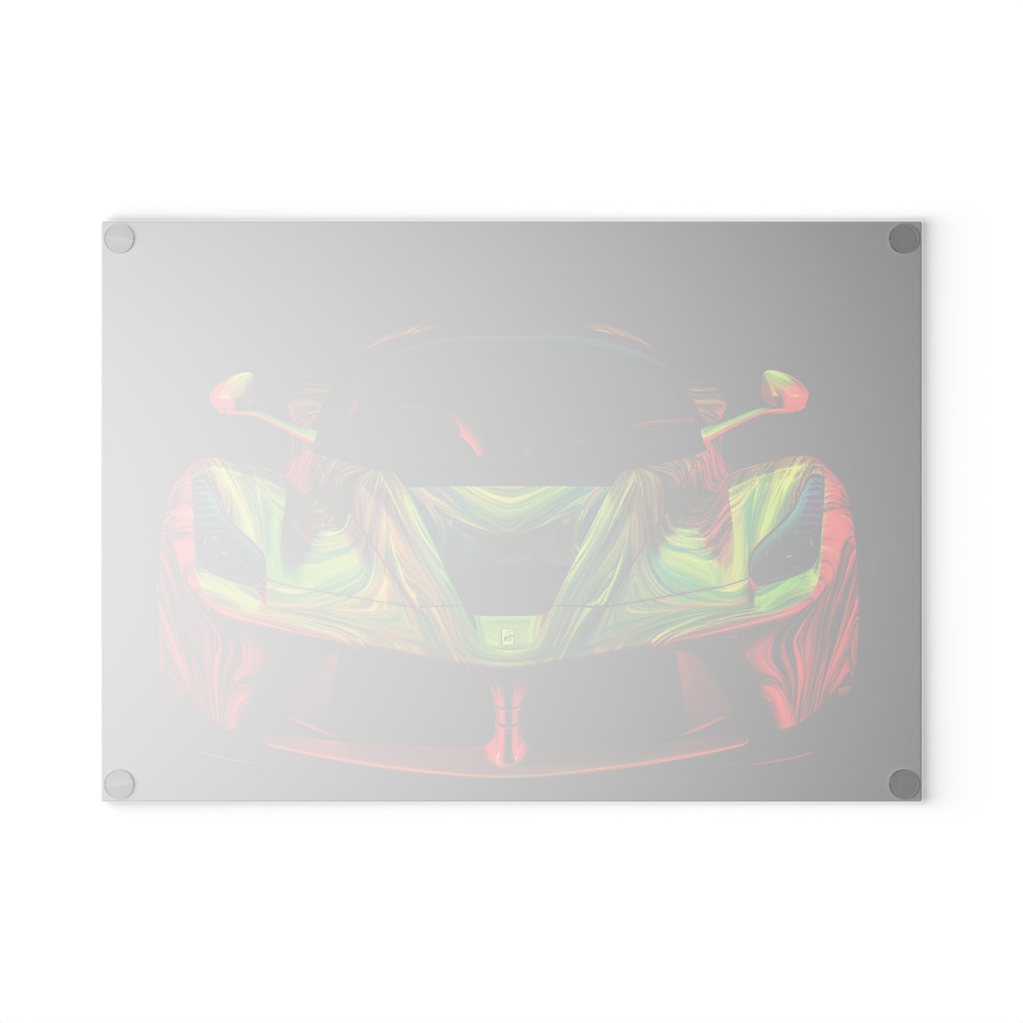 Glass Cutting Board Ferrari Neon 1