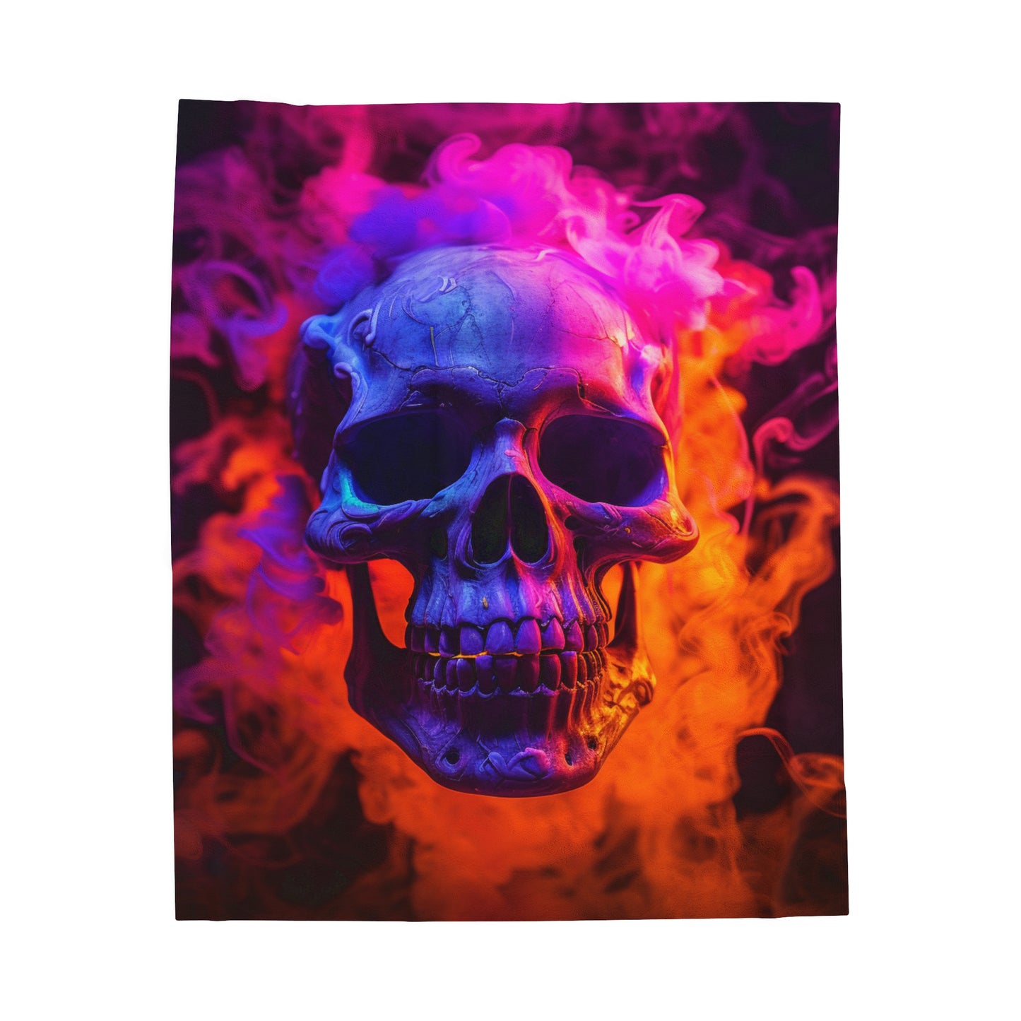 Velveteen Plush Blanket Macro Skull 4