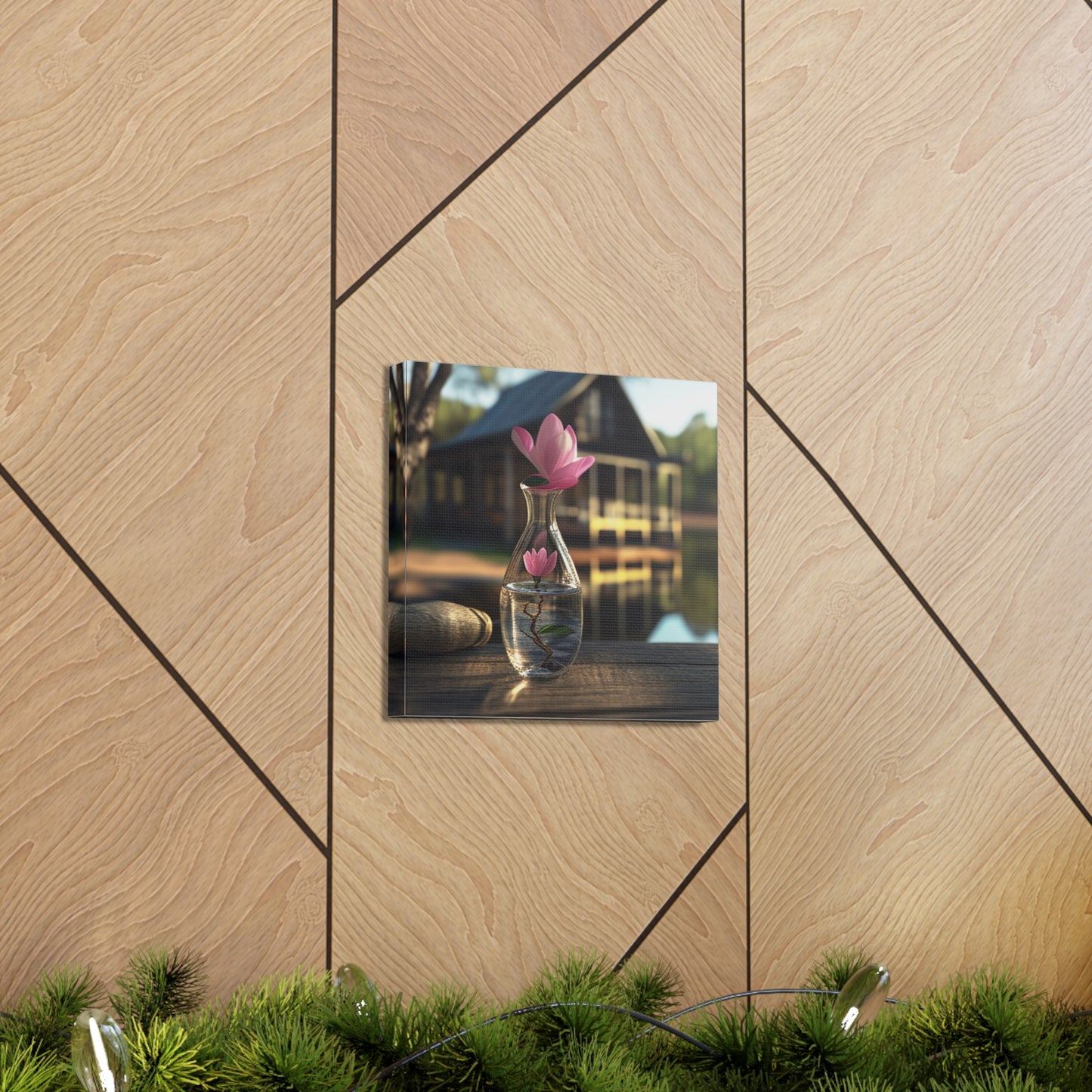 Canvas Gallery Wraps Magnolia in a Glass vase 4