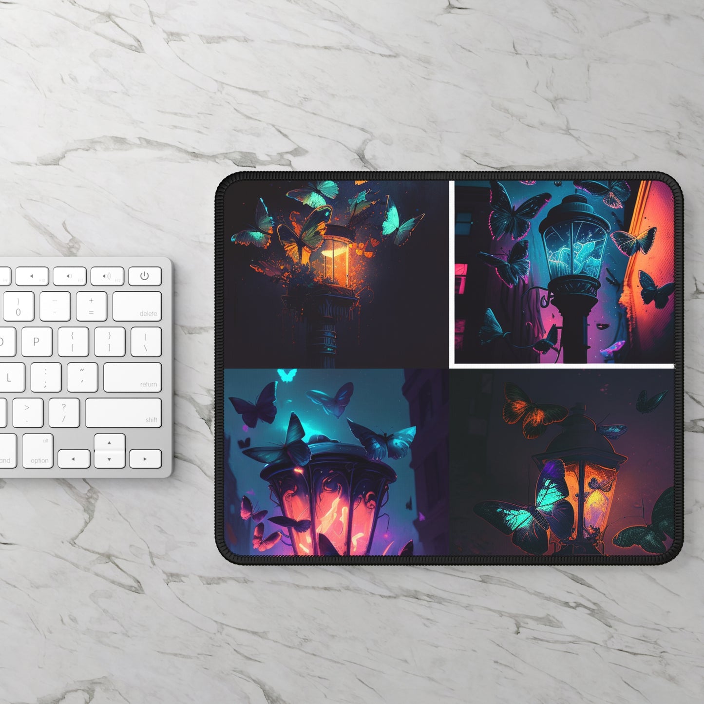 Gaming Mouse Pad  Street Light Butterfly 5