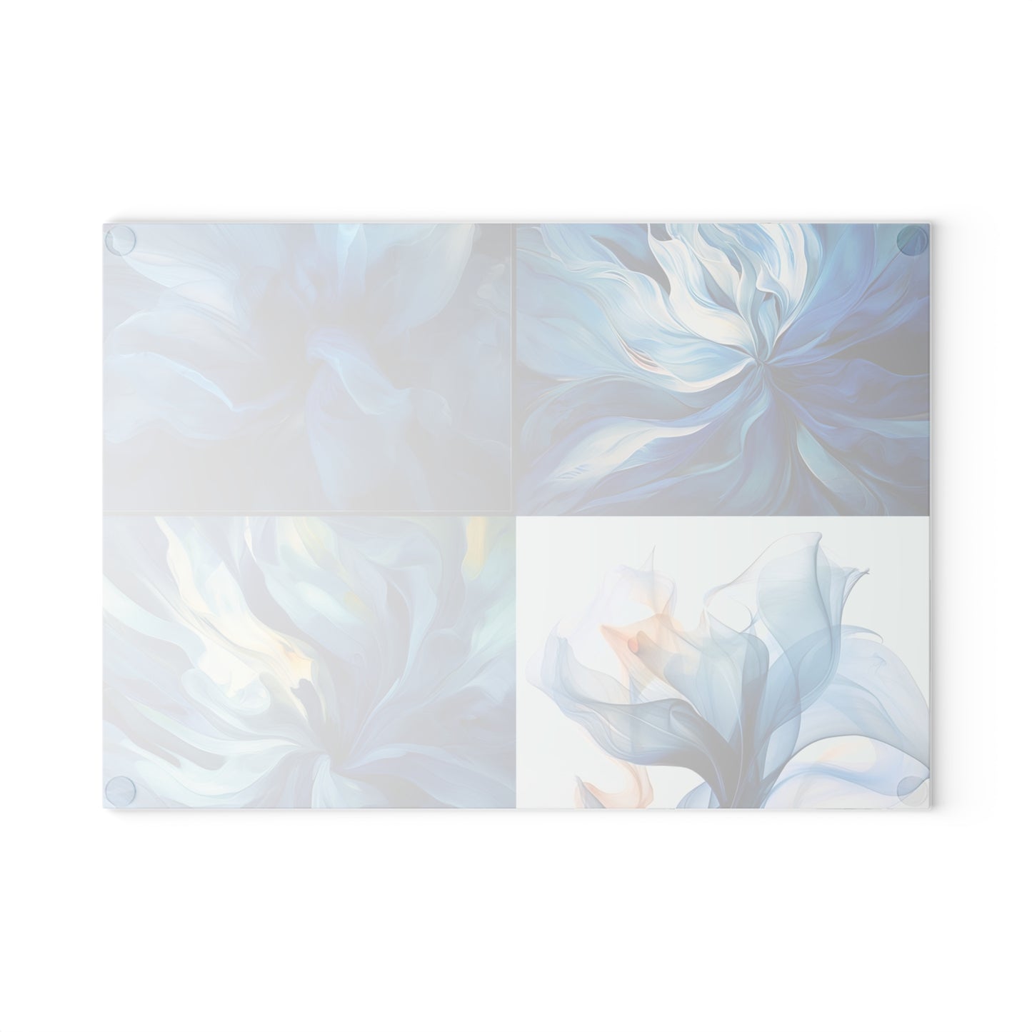 Glass Cutting Board Blue Tluip Abstract 5