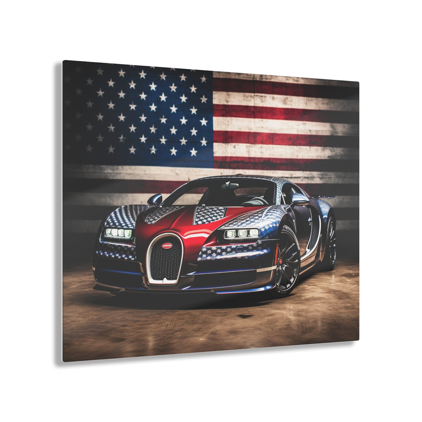 Acrylic Prints Bugatti American Flag 1