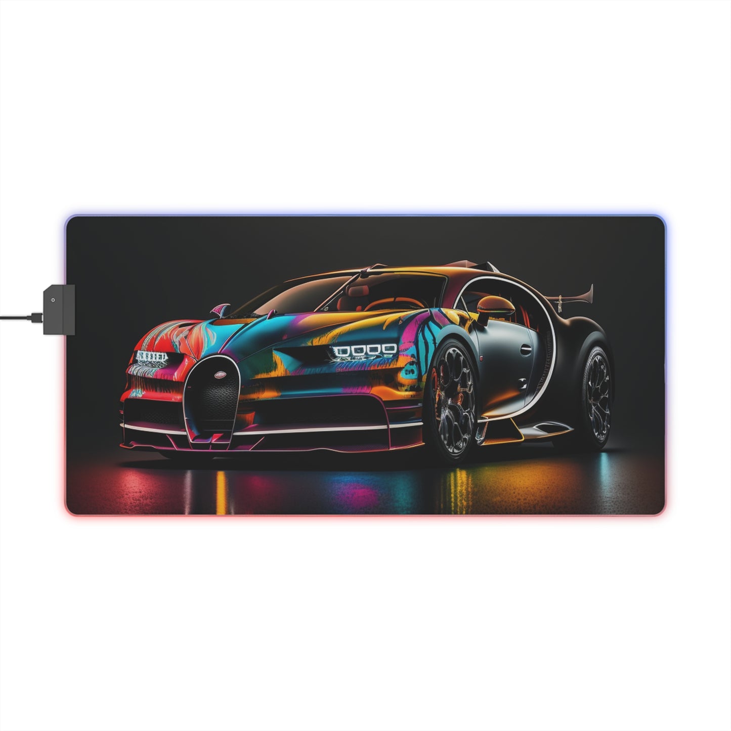 LED Gaming Mouse Pad Bugatti Chiron Super 2