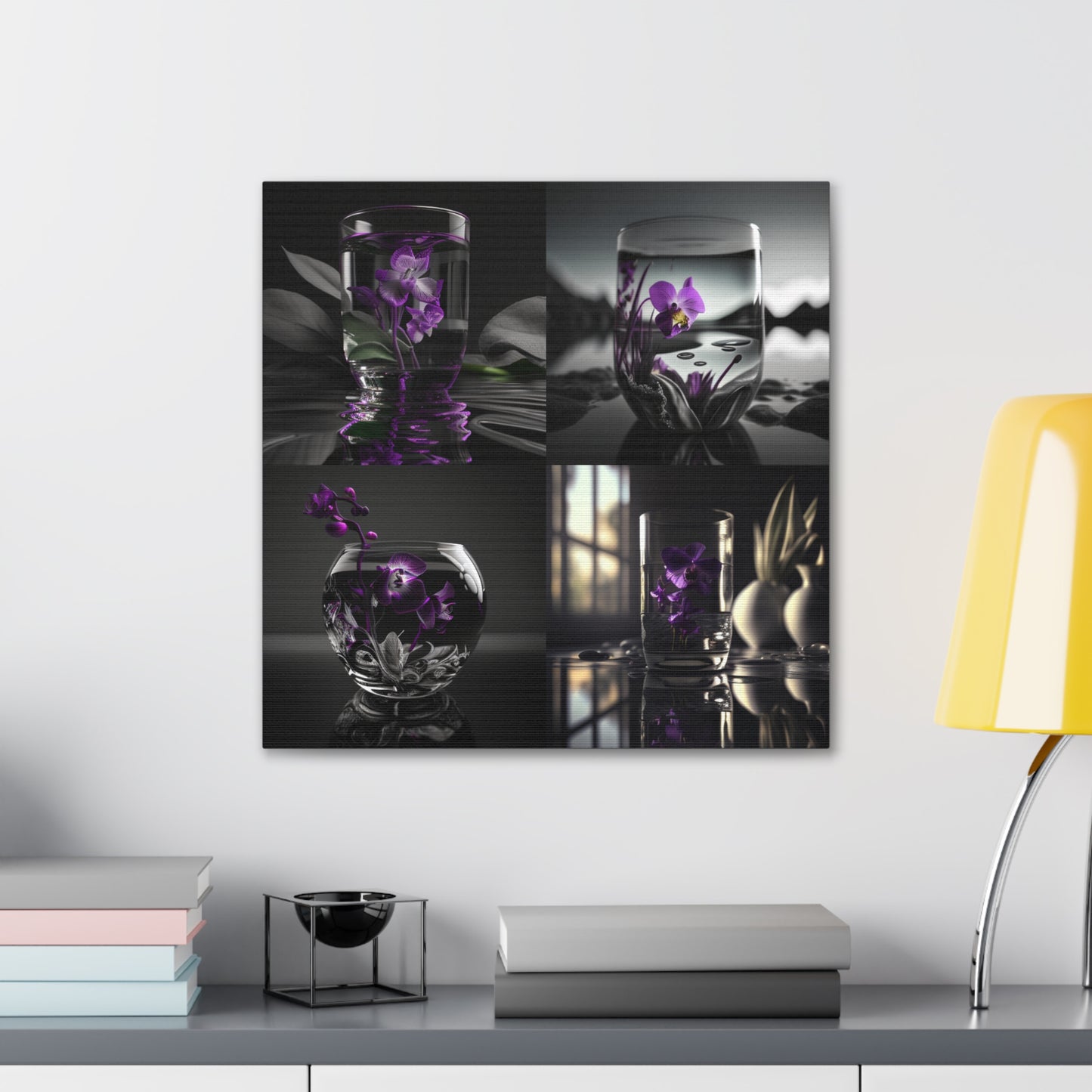 Canvas Gallery Wraps Purple Orchid Glass vase 5