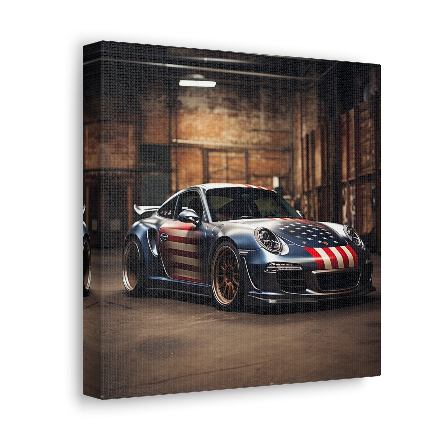 Canvas Gallery Wraps American Flag Porsche 1