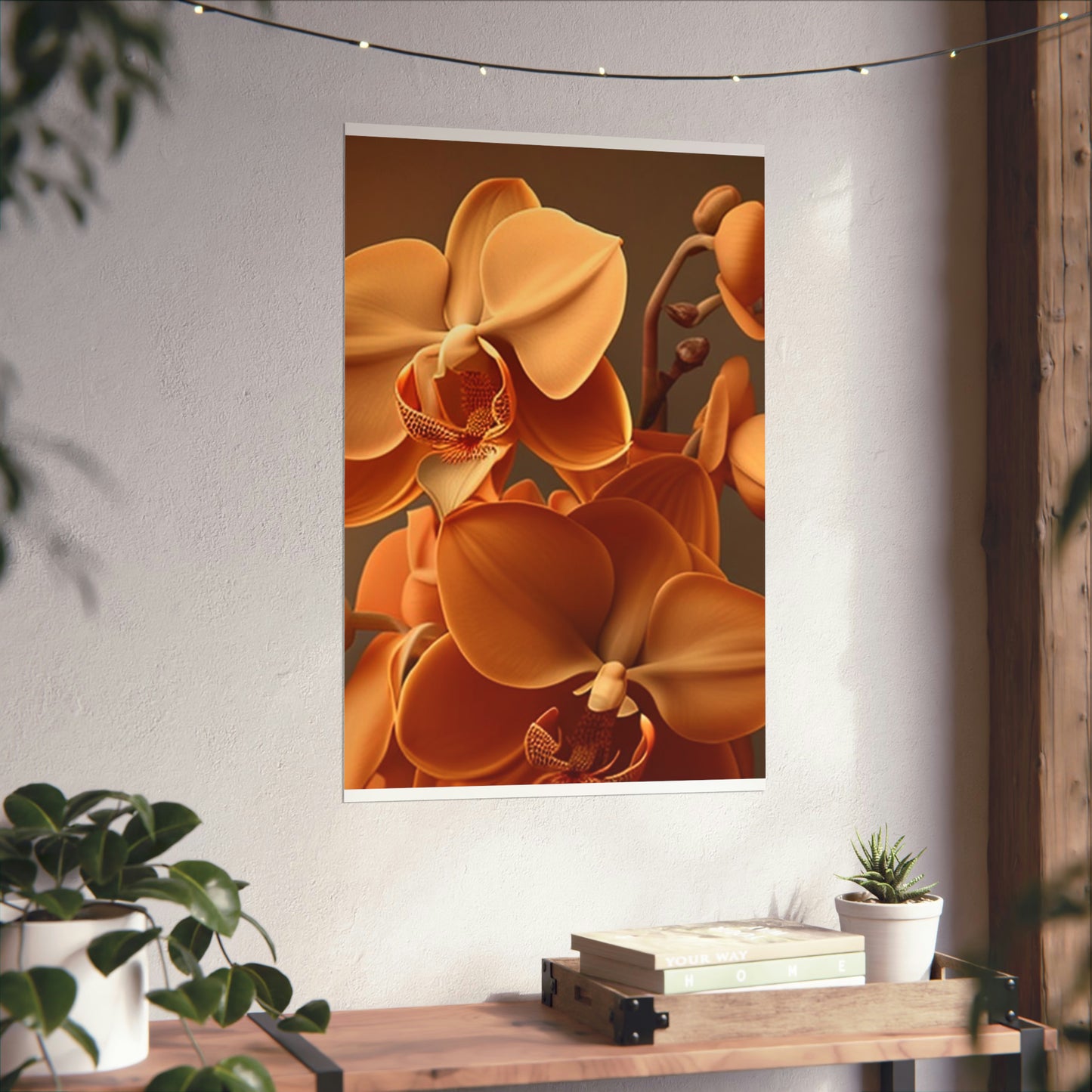 Premium Matte Vertical Posters orchid pedals 4