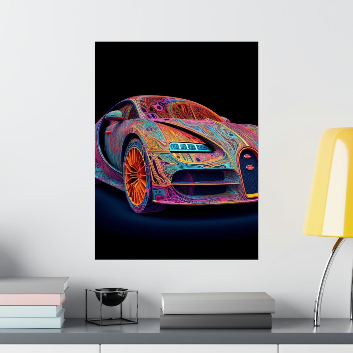 Premium Matte Vertical Posters Bugatti Abstract Concept 1