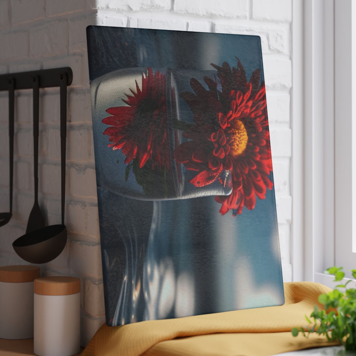 Glass Cutting Board Chrysanthemum 3