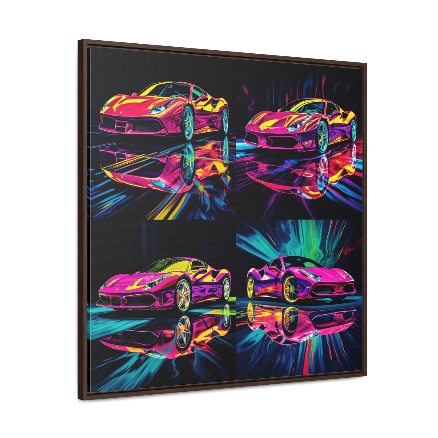 Gallery Canvas Wraps, Square Frame Pink Ferrari Macro 5