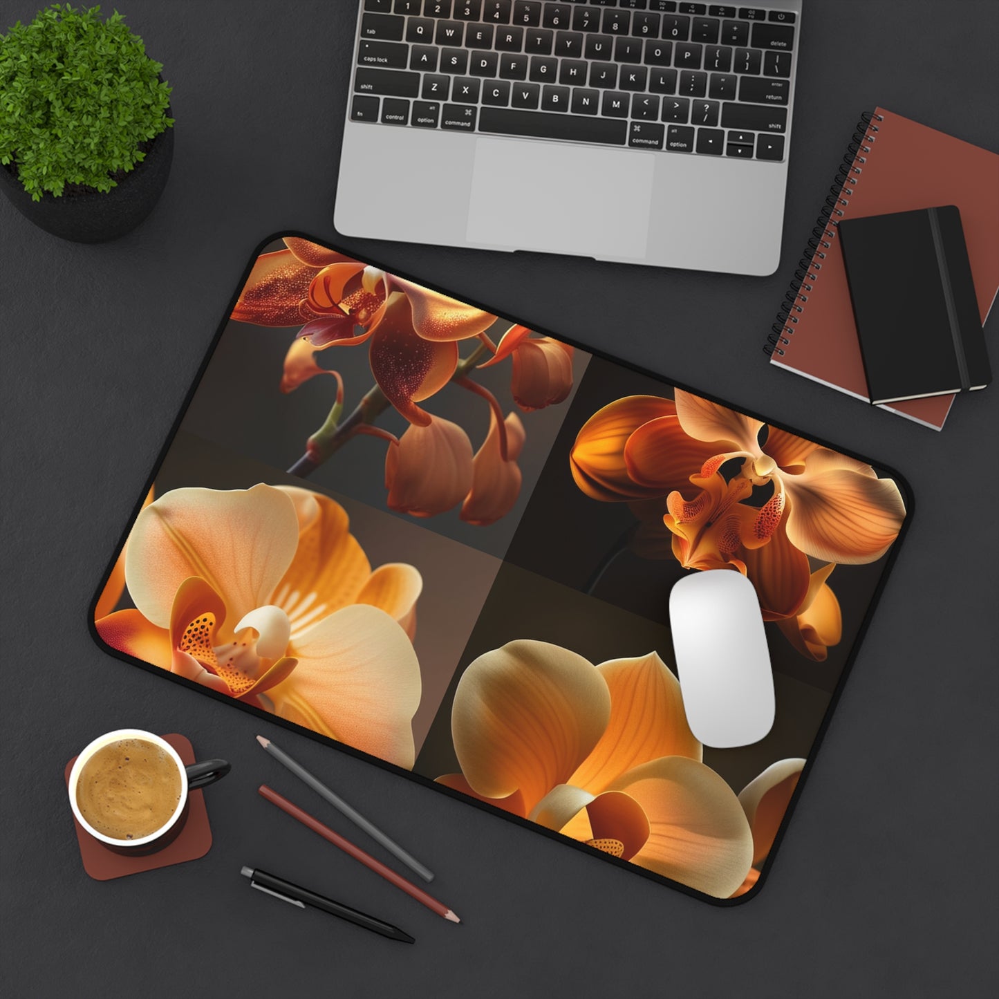 Desk Mat Orange Orchid 5