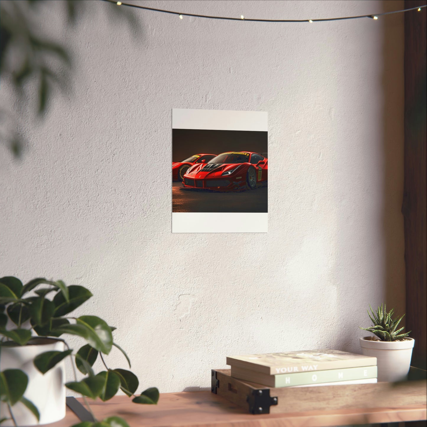 Premium Matte Vertical Posters Ferrari Red 4