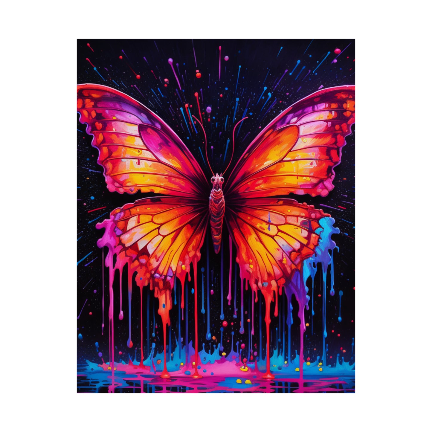 Premium Matte Vertical Posters Pink Butterfly Flair 4