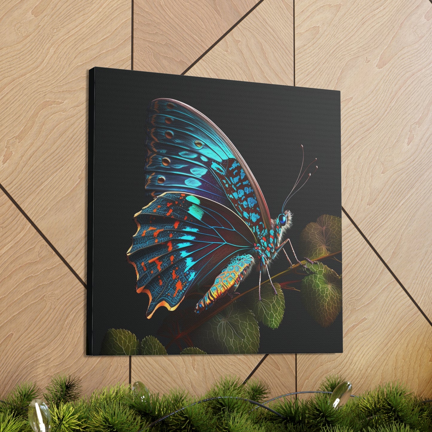 Canvas Gallery Wraps Hue Neon Butterfly 2