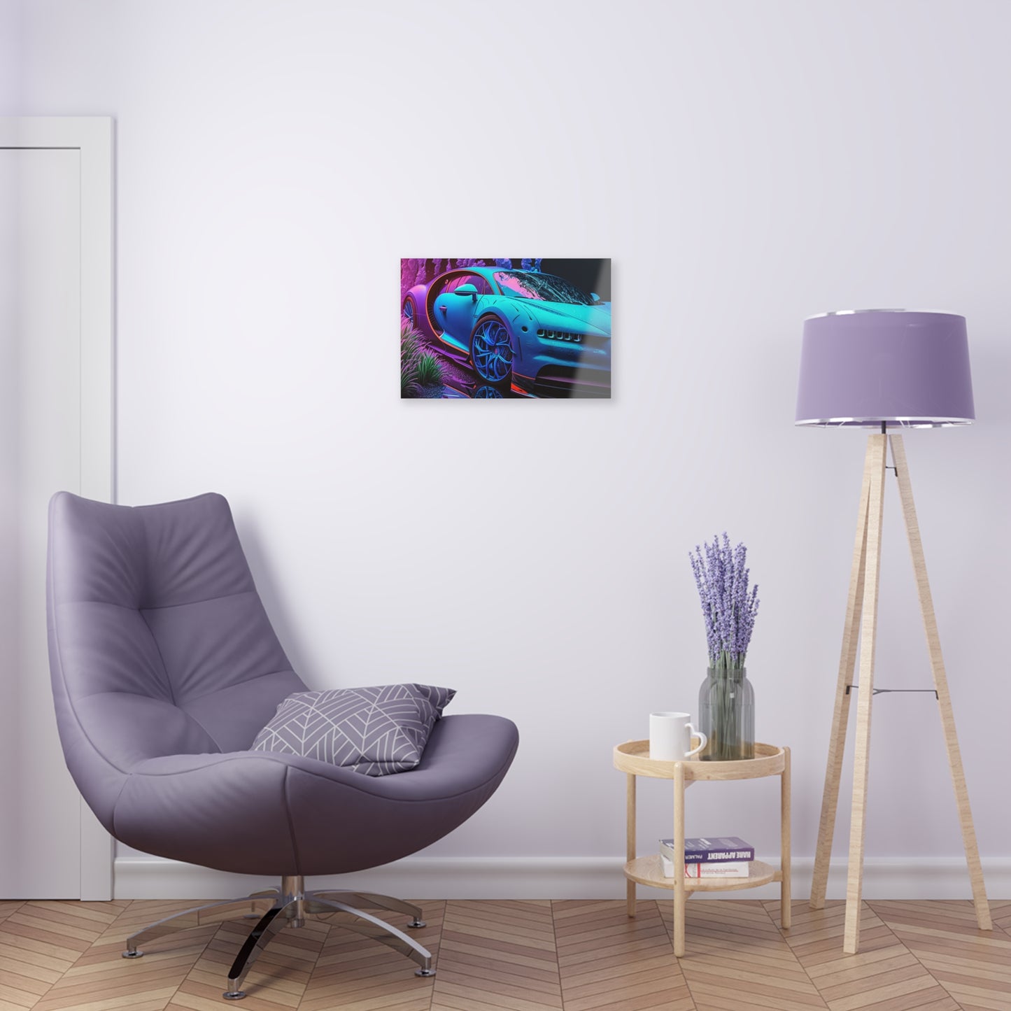 Acrylic Prints Bugatti Neon Chiron 2