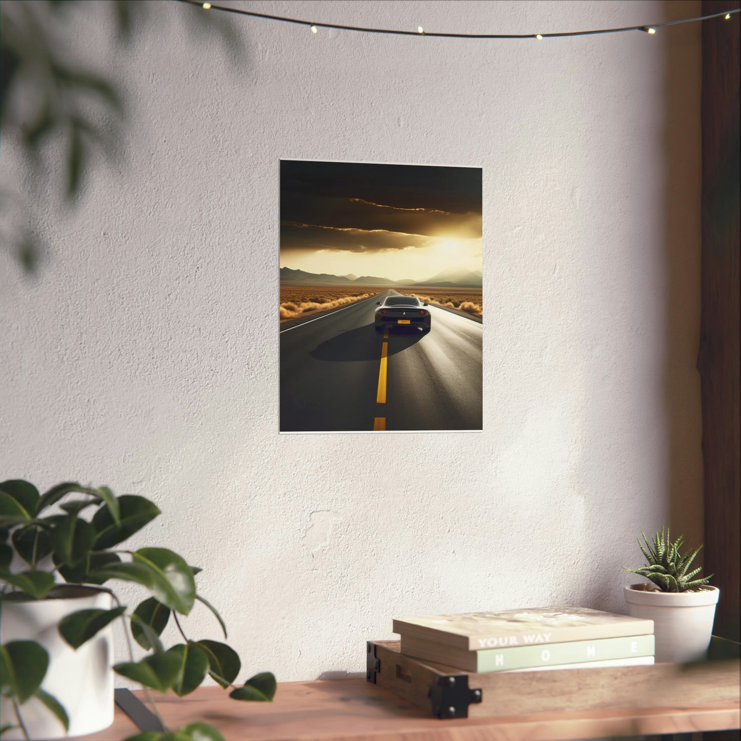 Premium Matte Vertical Posters Ferrari Road 1