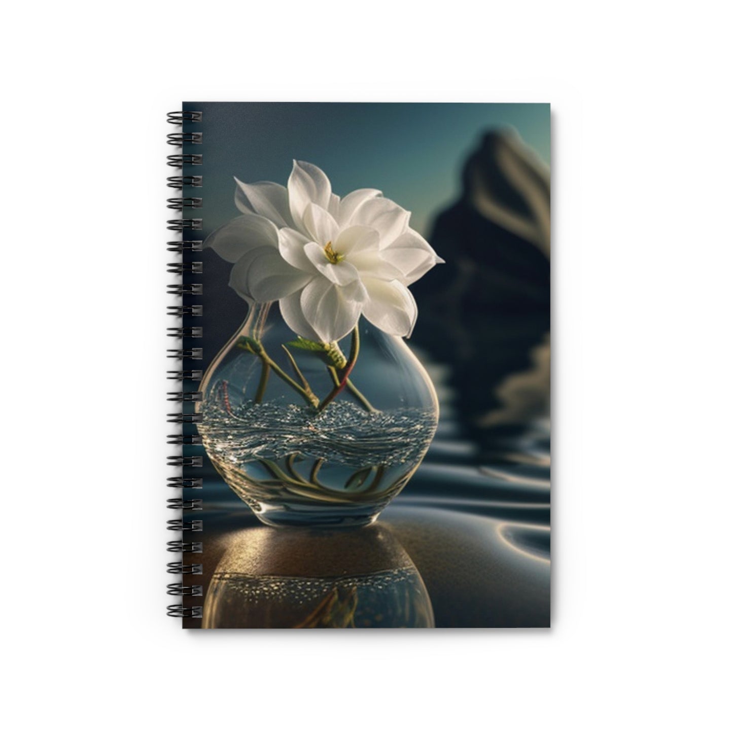 Spiral Notebook - Ruled Line Jasmine glass vase 4