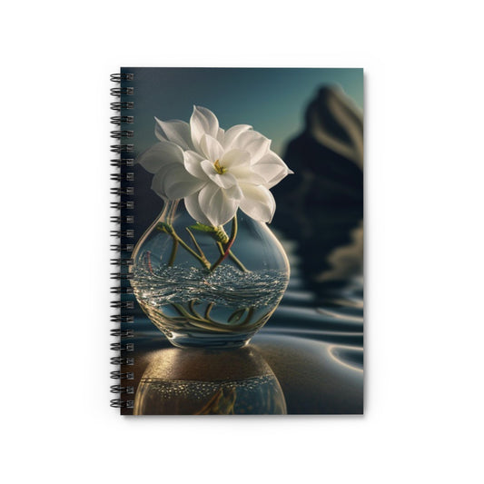 Spiral Notebook - Ruled Line Jasmine glass vase 4