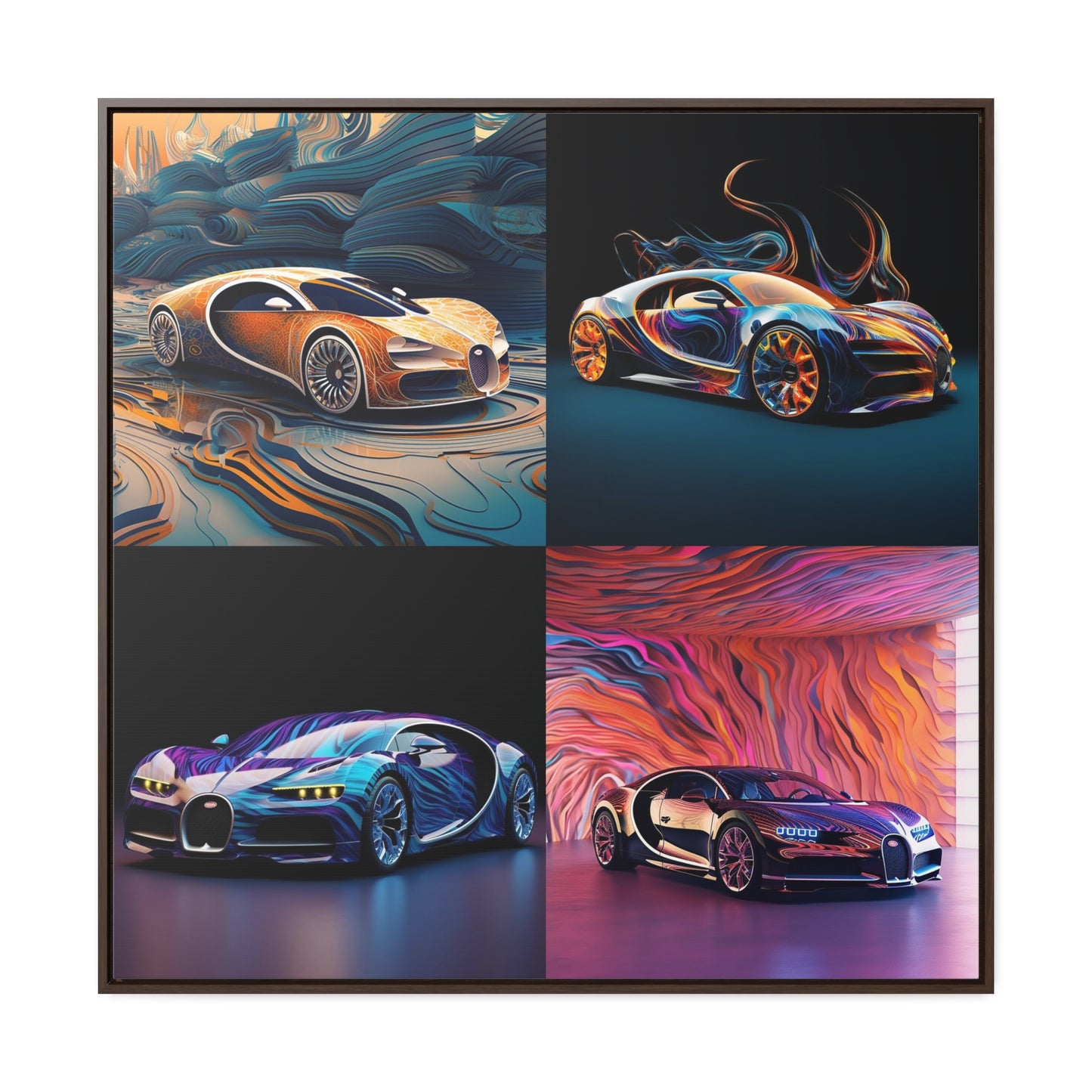 Gallery Canvas Wraps, Square Frame Bugatti Abstract Flair 5