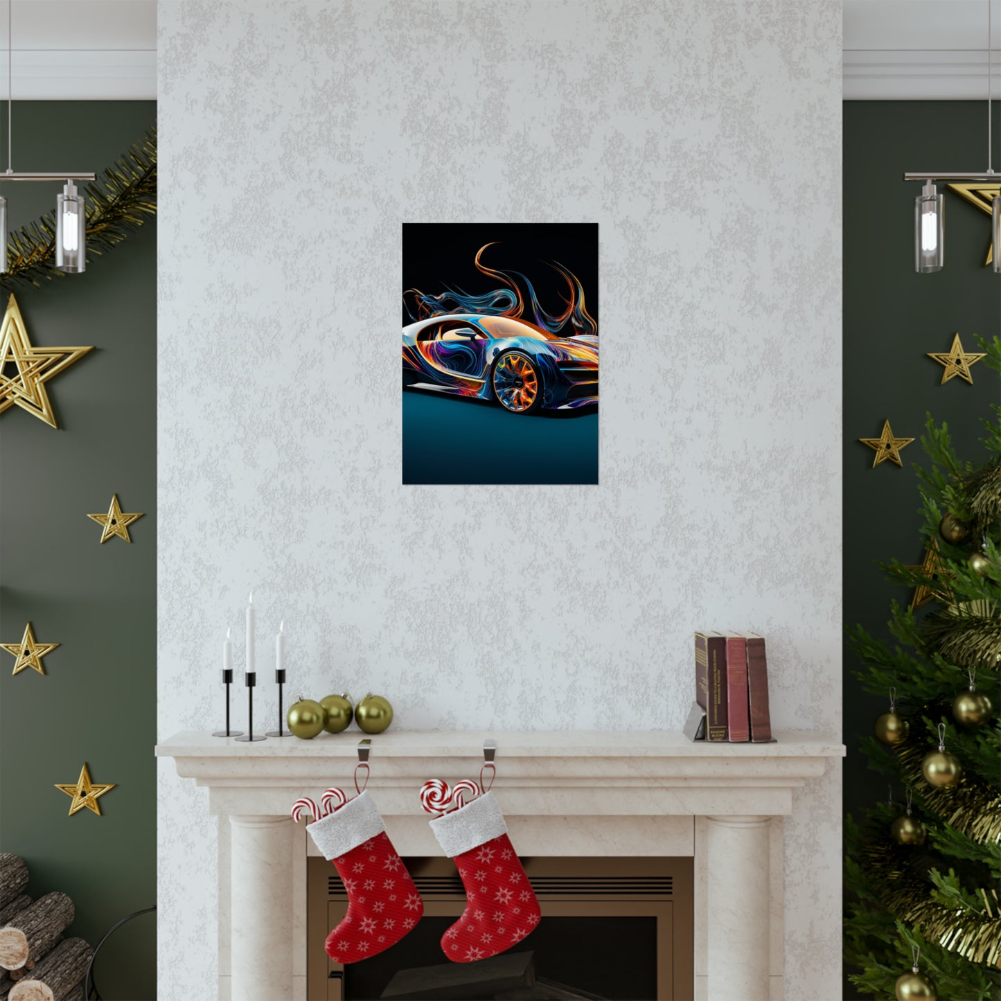 Premium Matte Vertical Posters Bugatti Abstract Flair 2