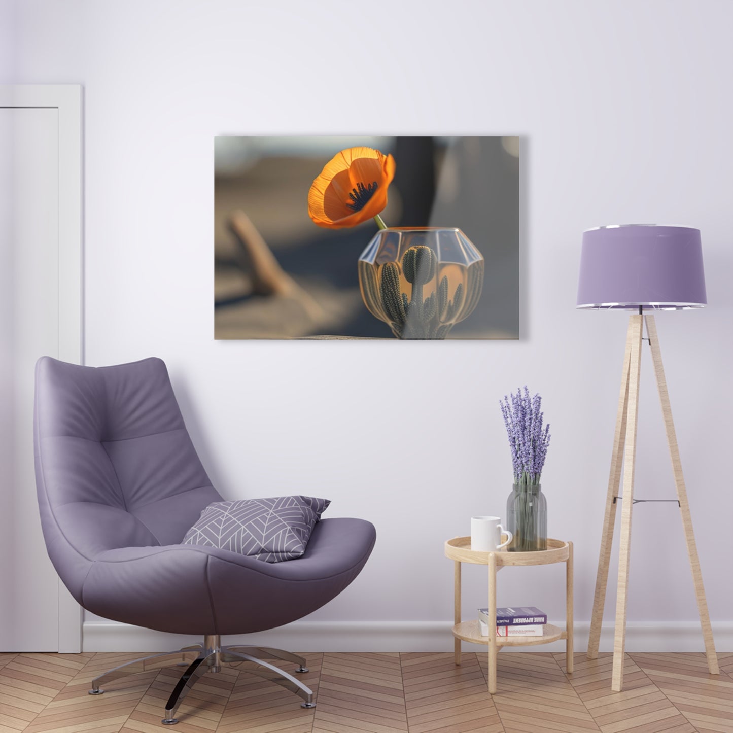 Acrylic Prints Orange Poppy in a Vase 2