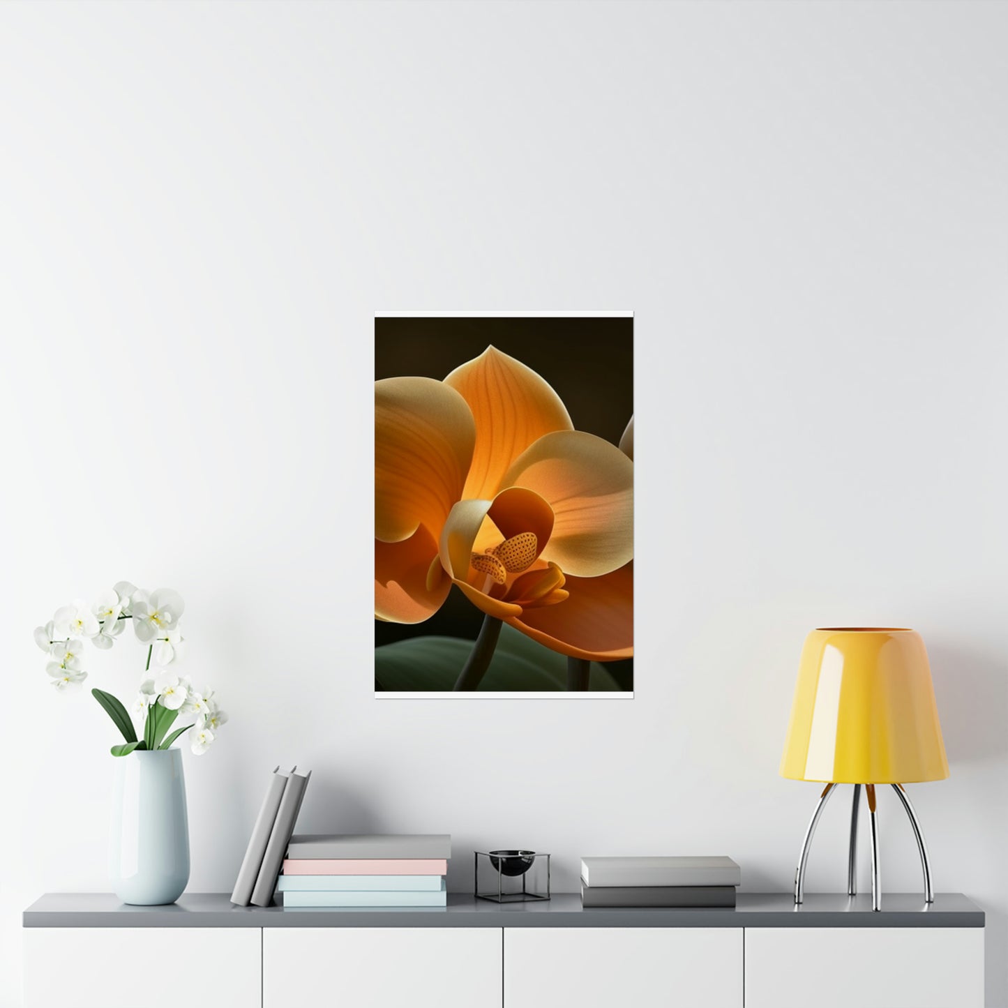 Premium Matte Vertical Posters Orange Orchid 4