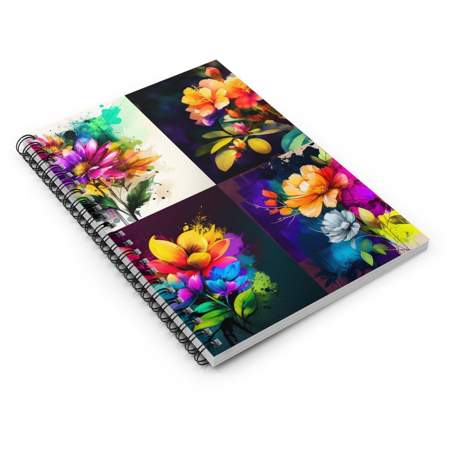 Spiral Notebook - Ruled Line Bright Spring Flowers 5