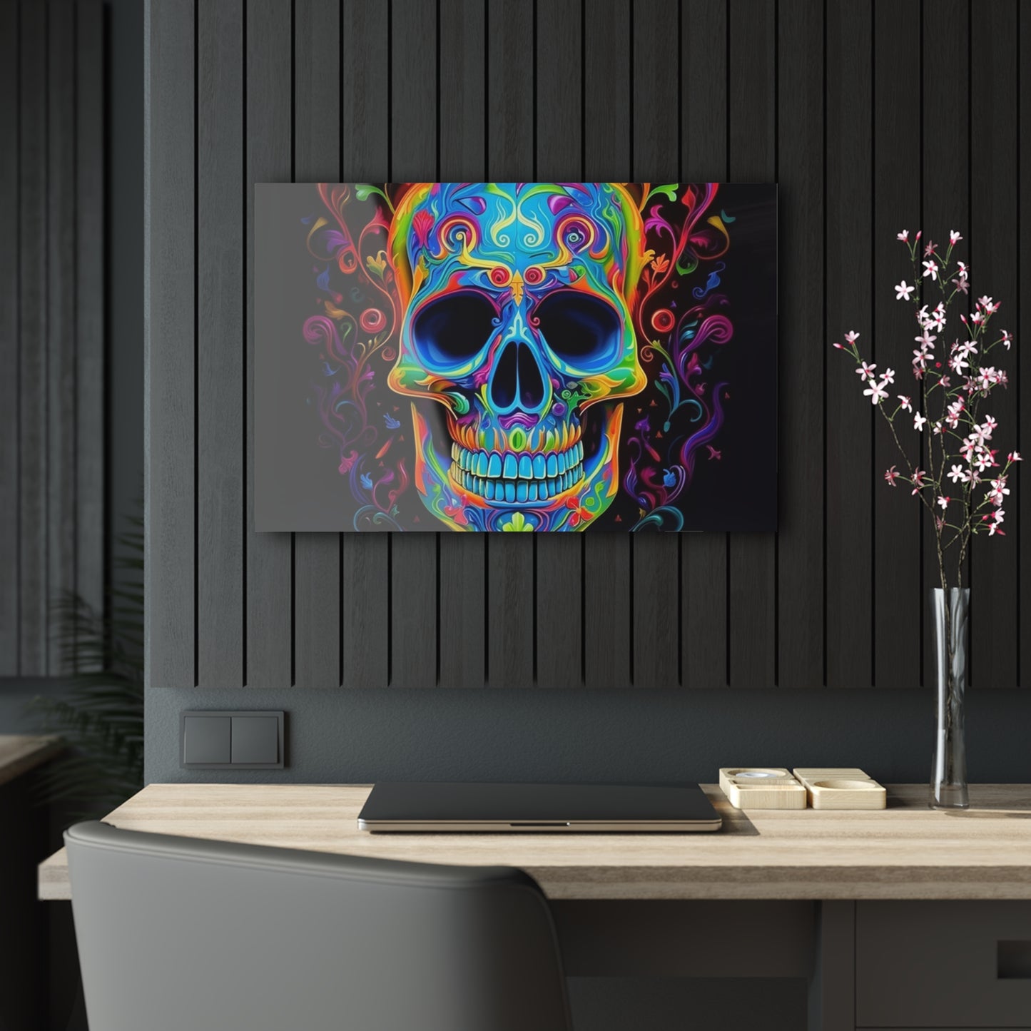 Acrylic Prints Macro Skull Color 4