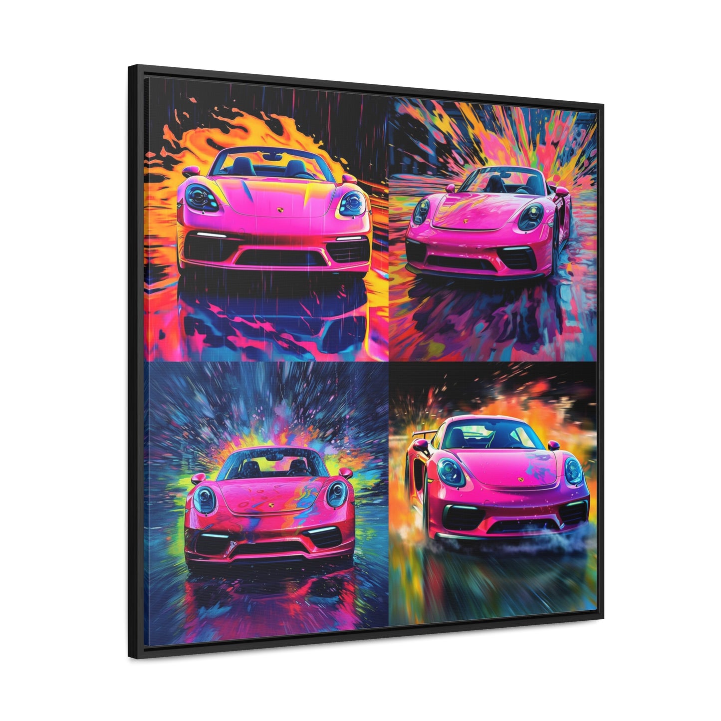 Gallery Canvas Wraps, Square Frame Pink Porsche water fusion 5