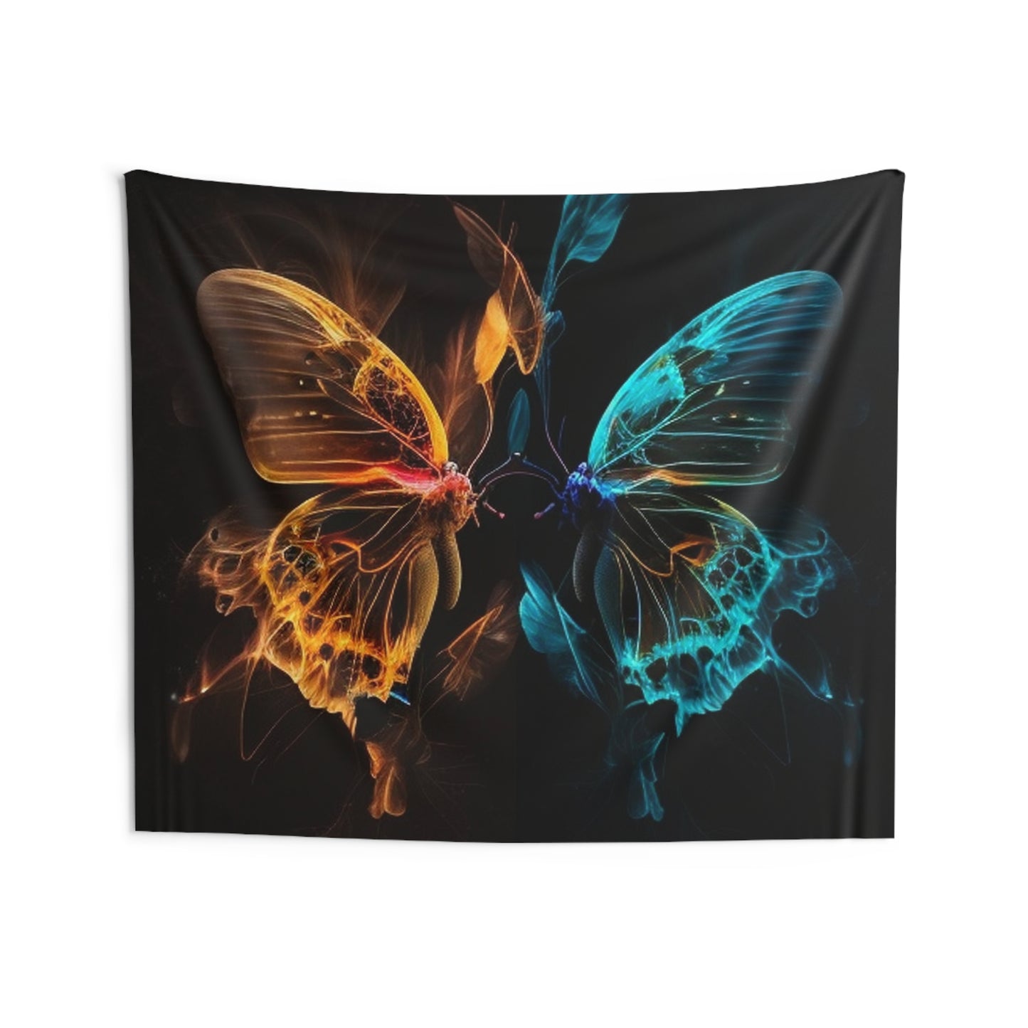 Indoor Wall Tapestries Kiss Neon Butterfly 2