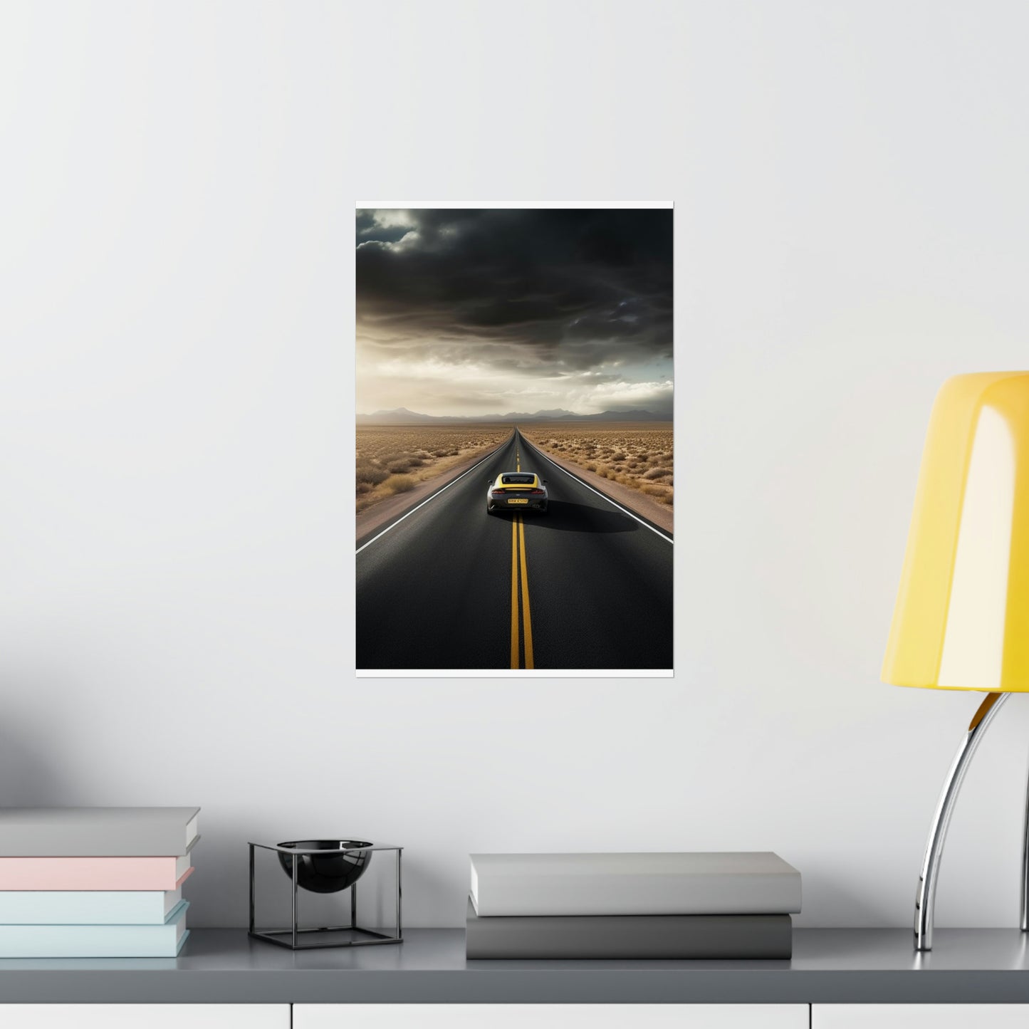 Premium Matte Vertical Posters Ferrari Road 2