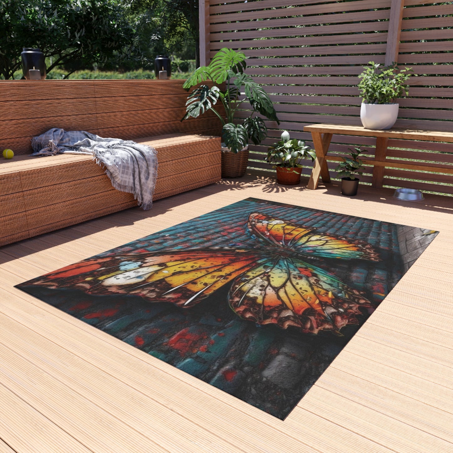 Outdoor Rug  Liquid Street Butterfly 2