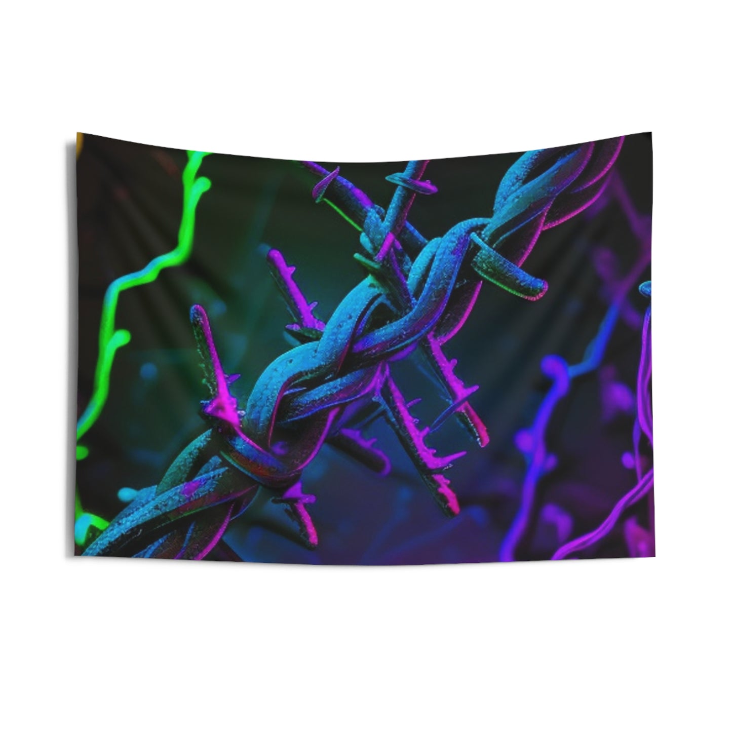 Indoor Wall Tapestries Macro Neon Barbs 4