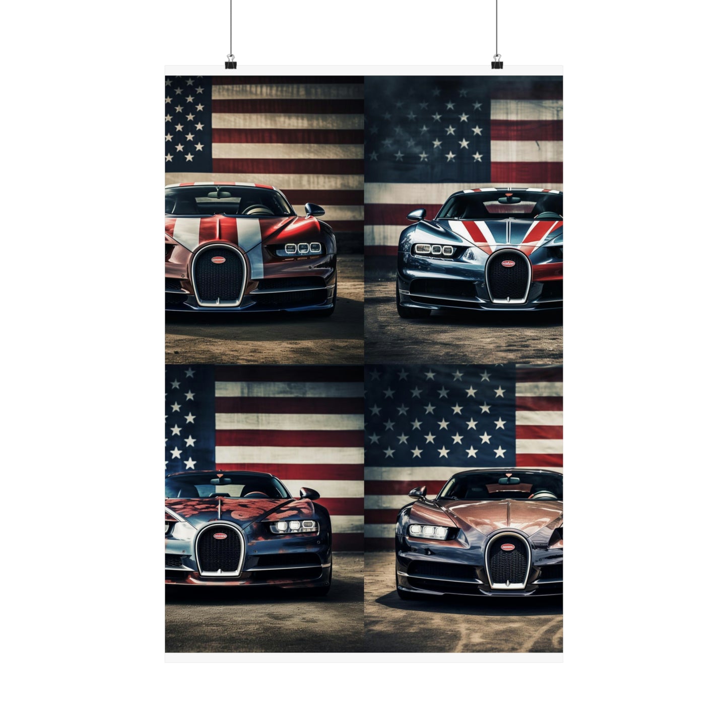 Premium Matte Vertical Posters Bugatti Flag 5