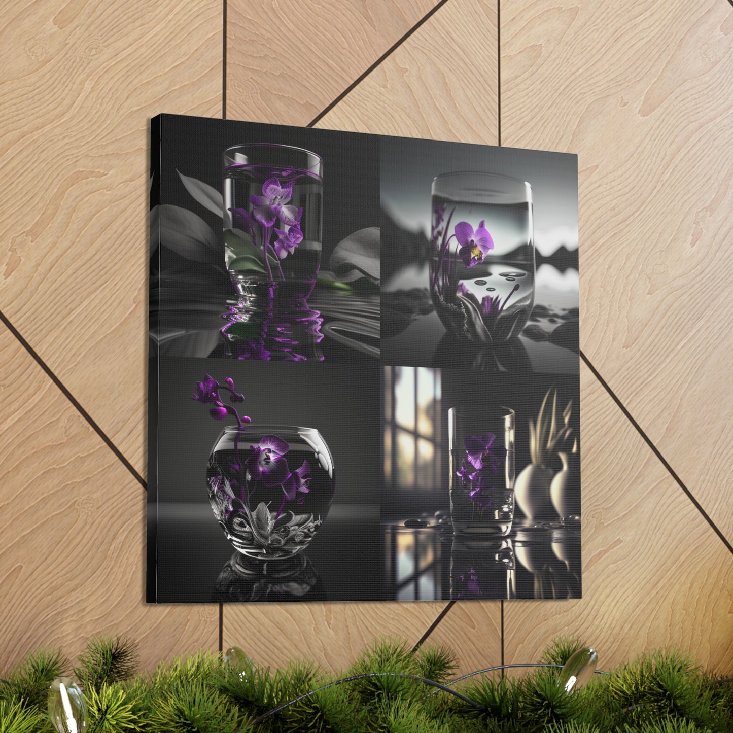 Canvas Gallery Wraps Purple Orchid Glass vase 5