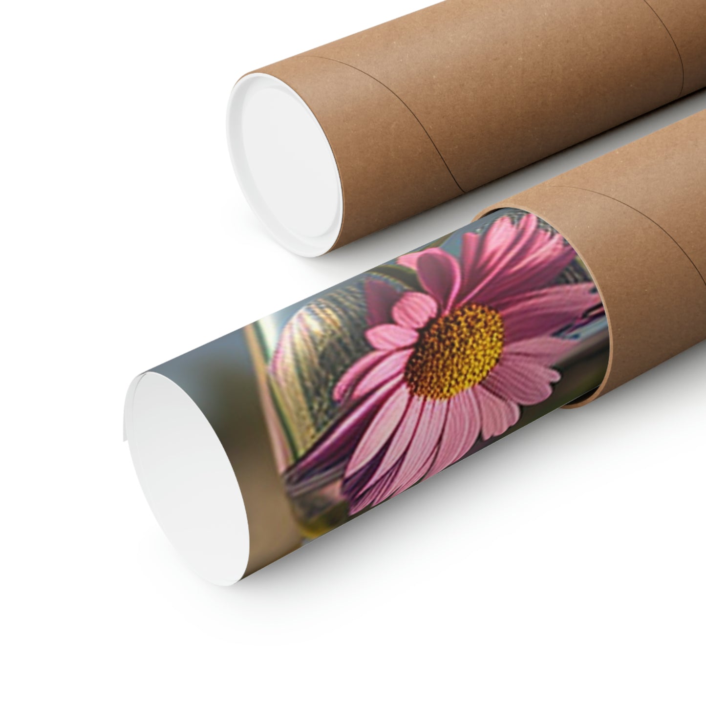 Premium Matte Vertical Posters Pink Daisy 3