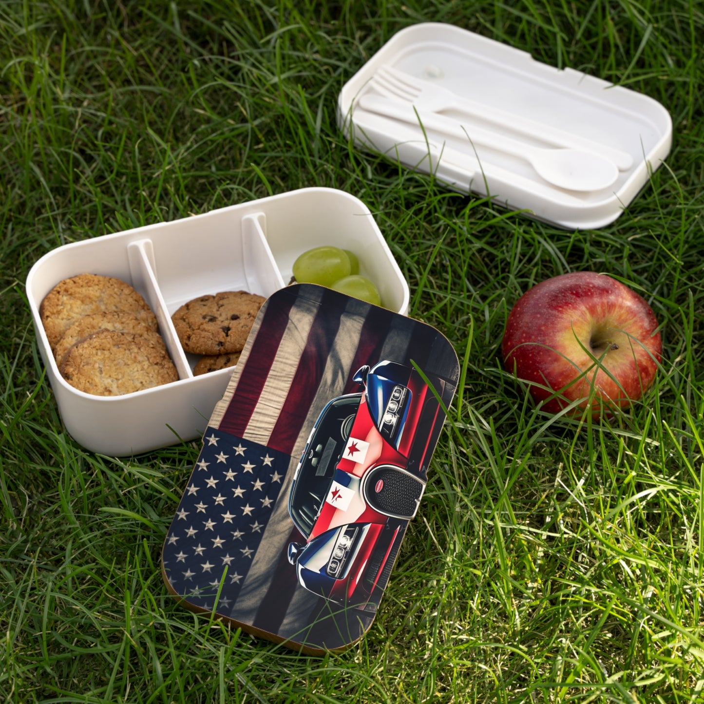 Bento Lunch Box Bugatti American Flag 3
