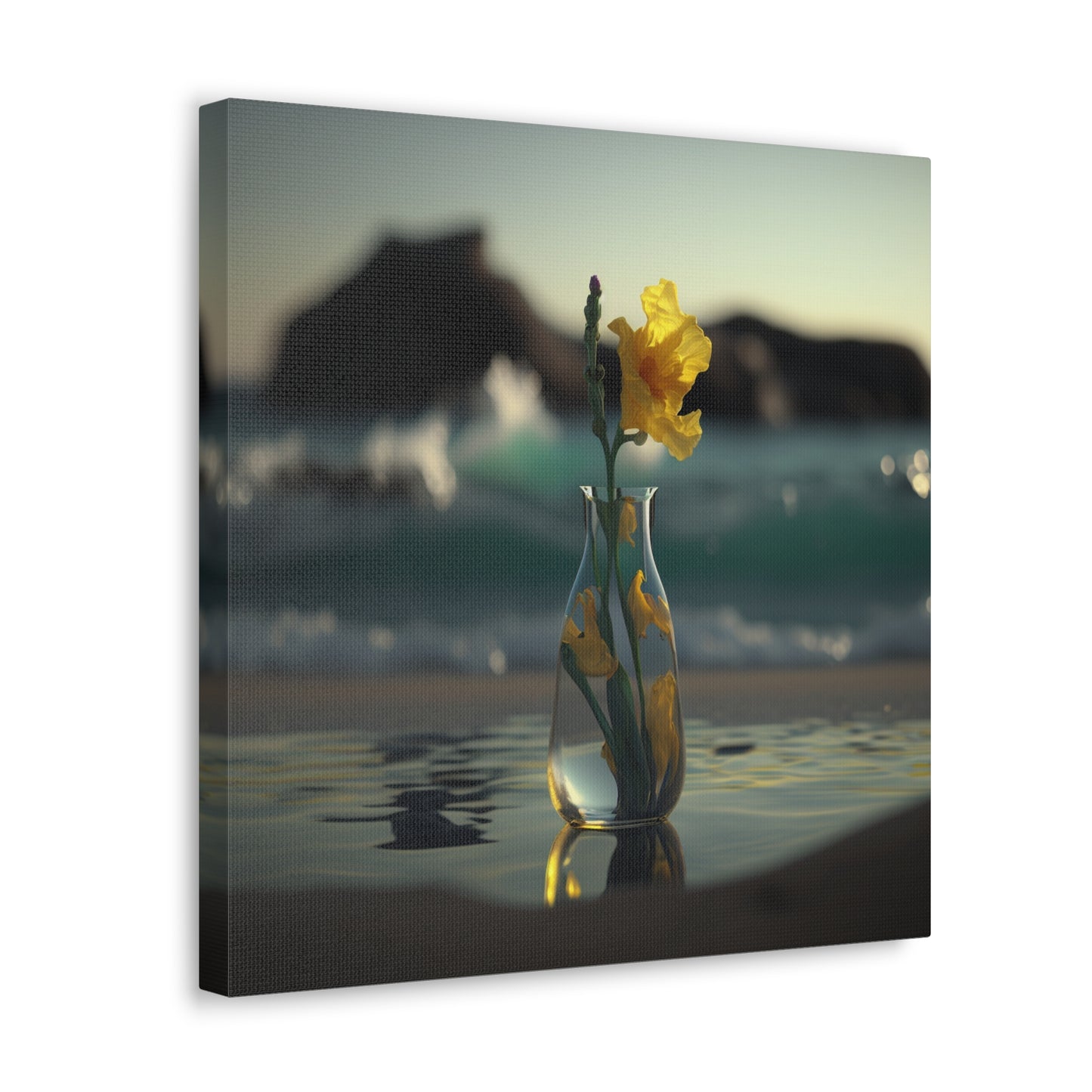 Canvas Gallery Wraps Yellow Gladiolus glass 2