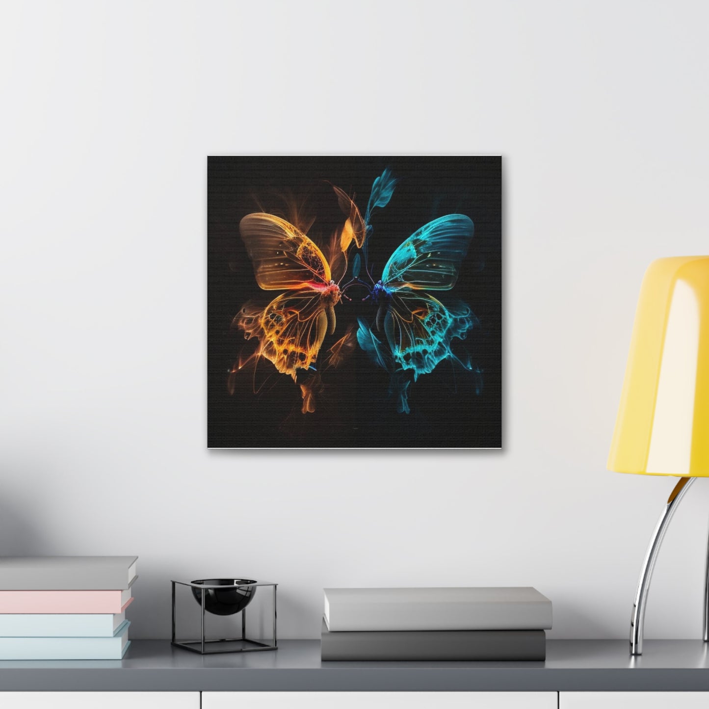 Canvas Gallery Wraps Kiss Neon Butterfly 2