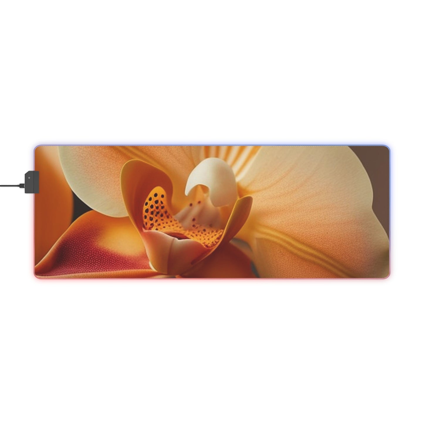 LED Gaming Mouse Pad Orange Orchid 3