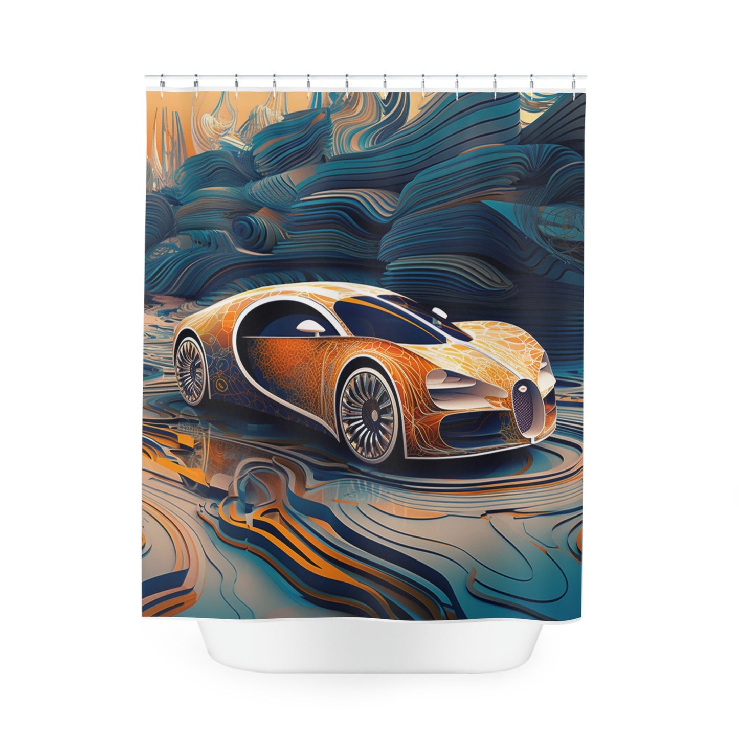 Polyester Shower Curtain Bugatti Abstract Flair 1