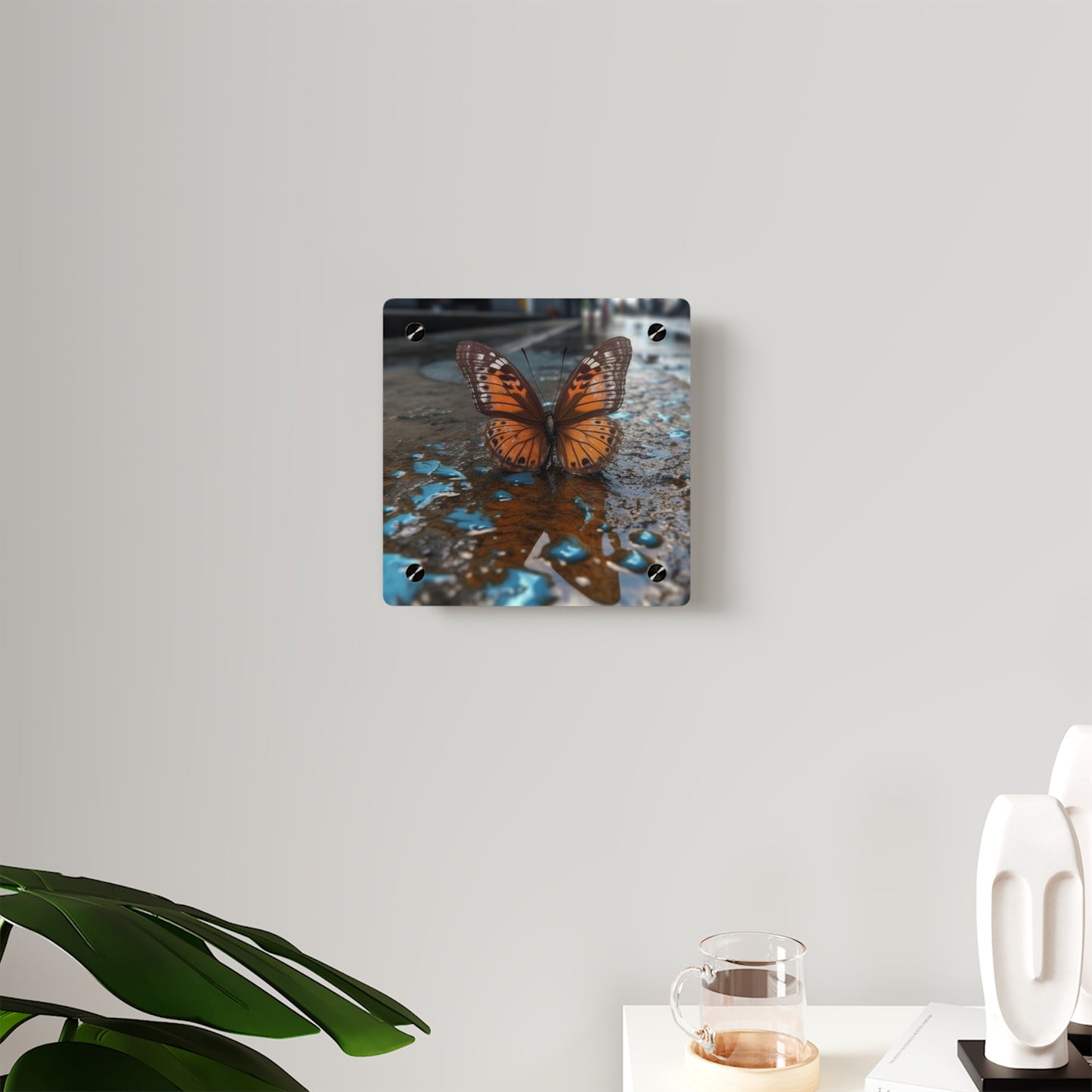 Acrylic Wall Art Panels Water Butterfly Street 2