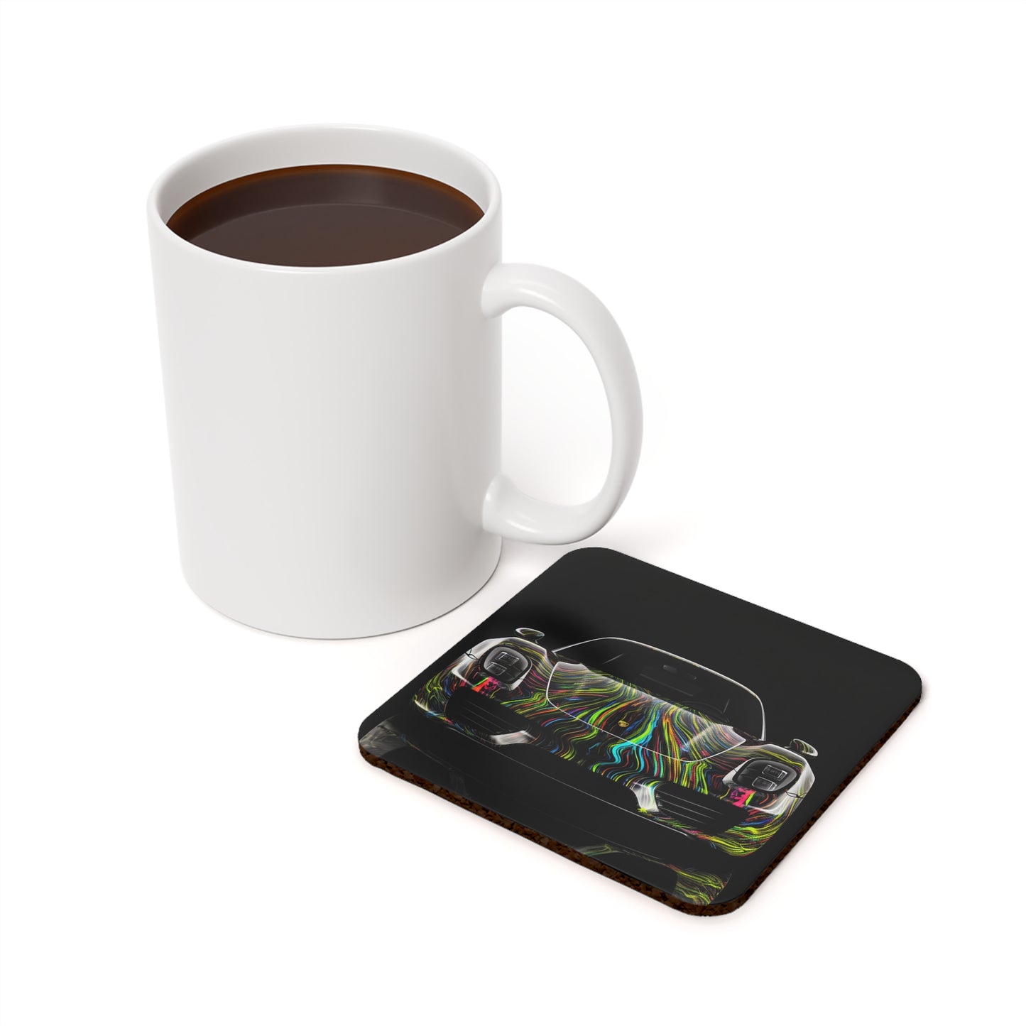 Cork Back Coaster Porsche Line 3