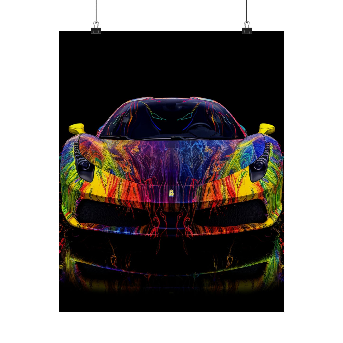 Premium Matte Vertical Posters Ferrari Color 2