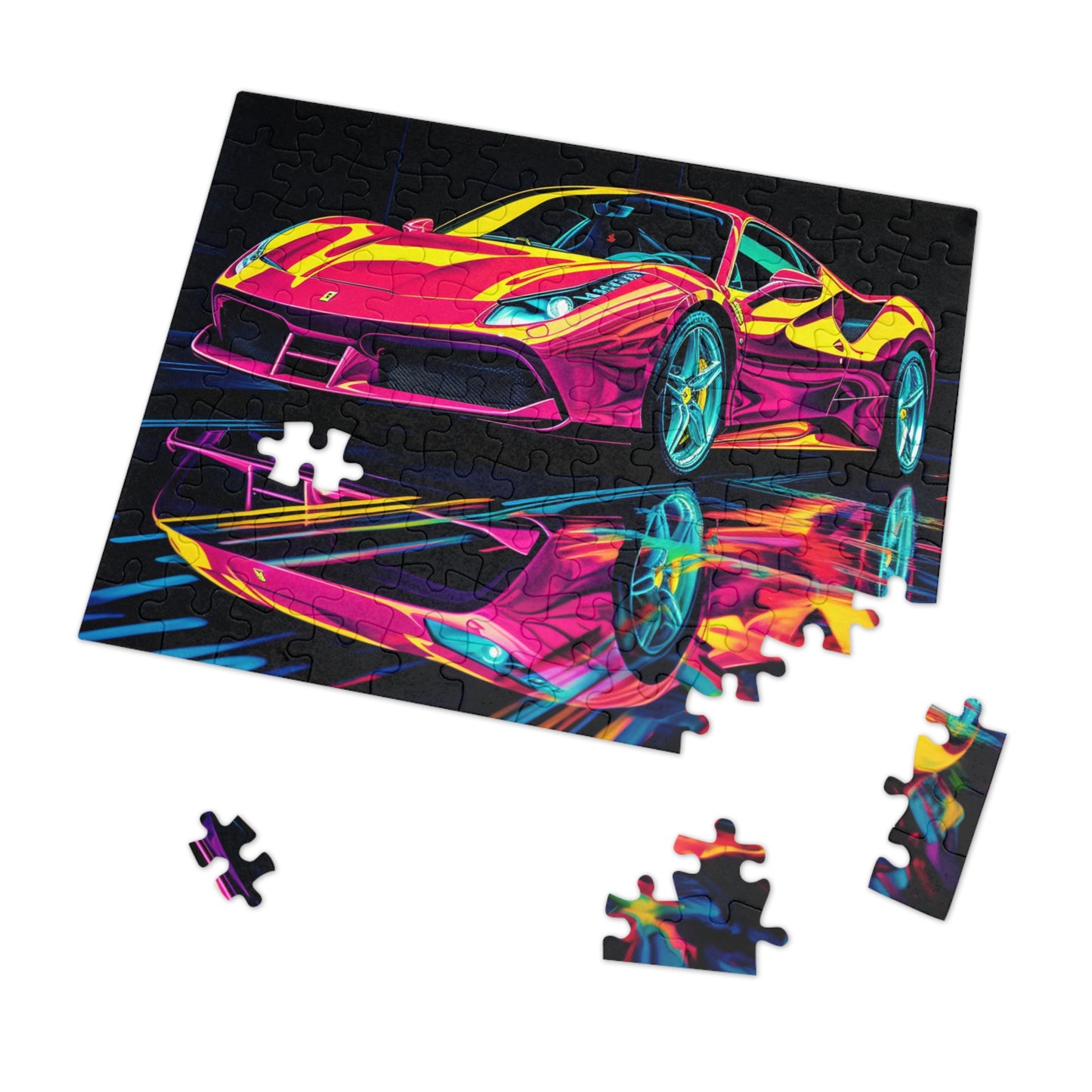 Jigsaw Puzzle (30, 110, 252, 500,1000-Piece) Pink Ferrari Macro 1