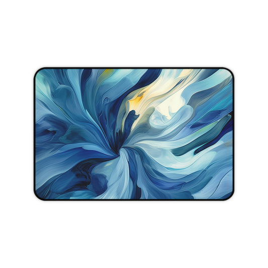 Desk Mat Blue Tluip Abstract 4