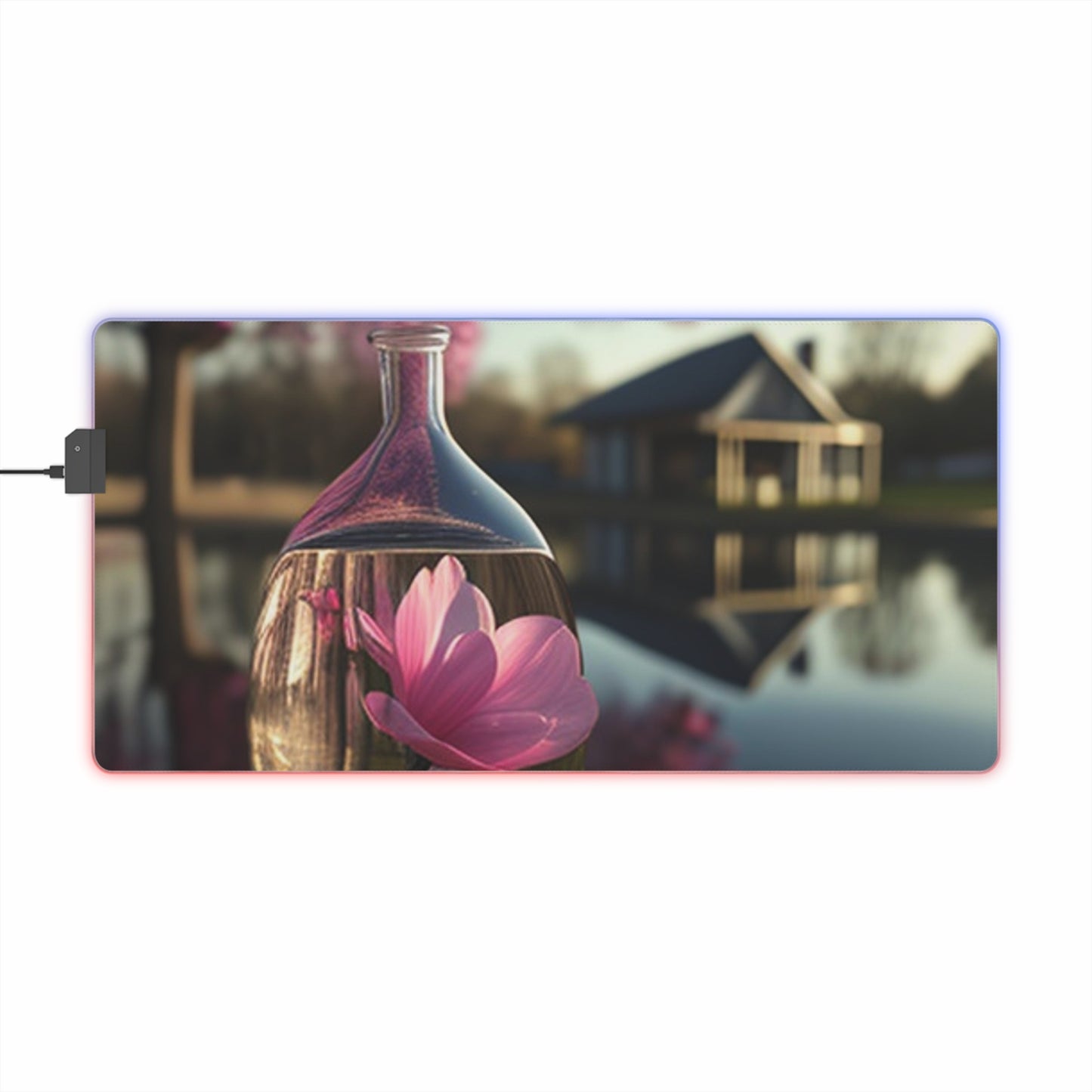 LED Gaming Mouse Pad Magnolia in a Glass vase 2