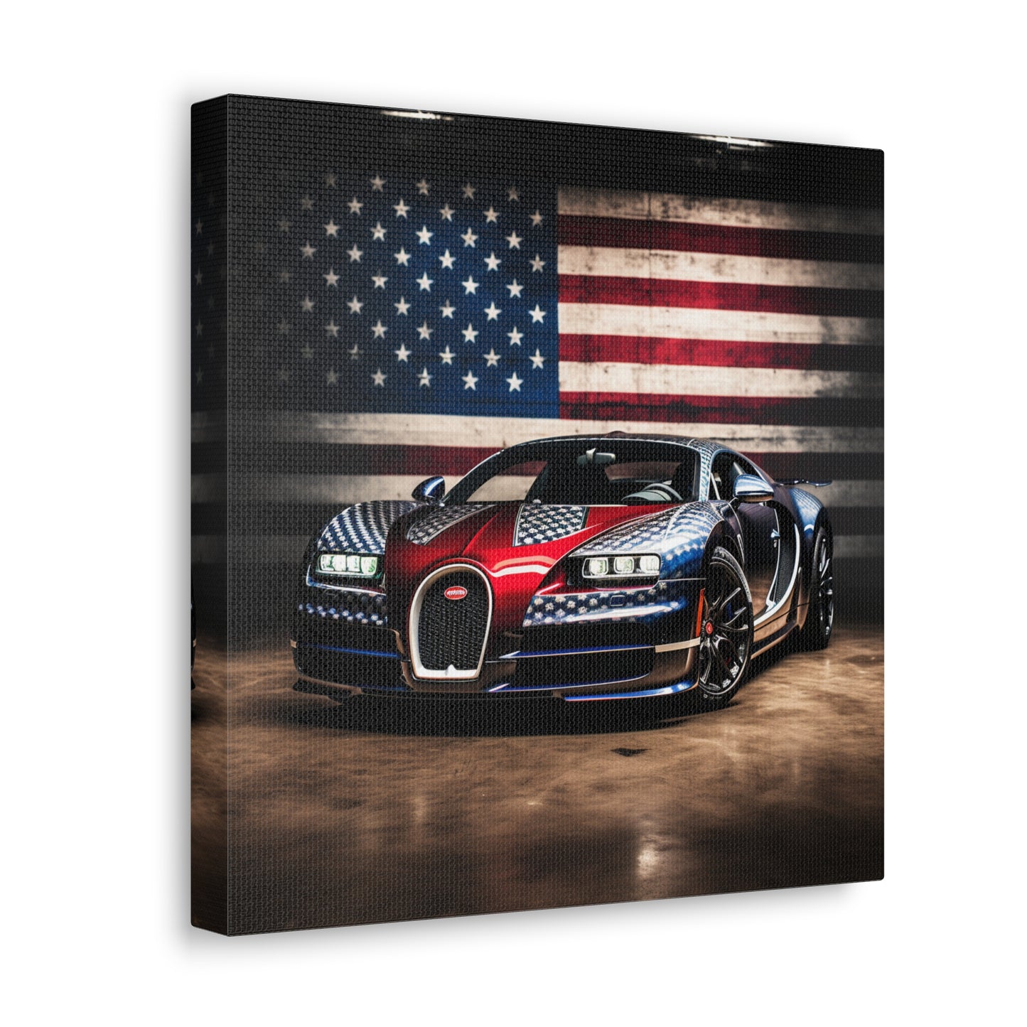 Canvas Gallery Wraps Bugatti American Flag 1