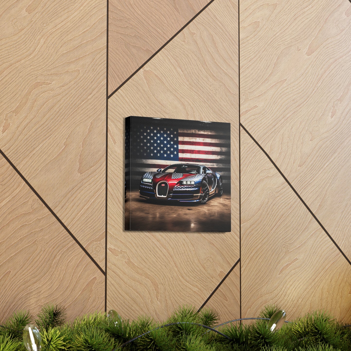 Canvas Gallery Wraps Bugatti American Flag 1