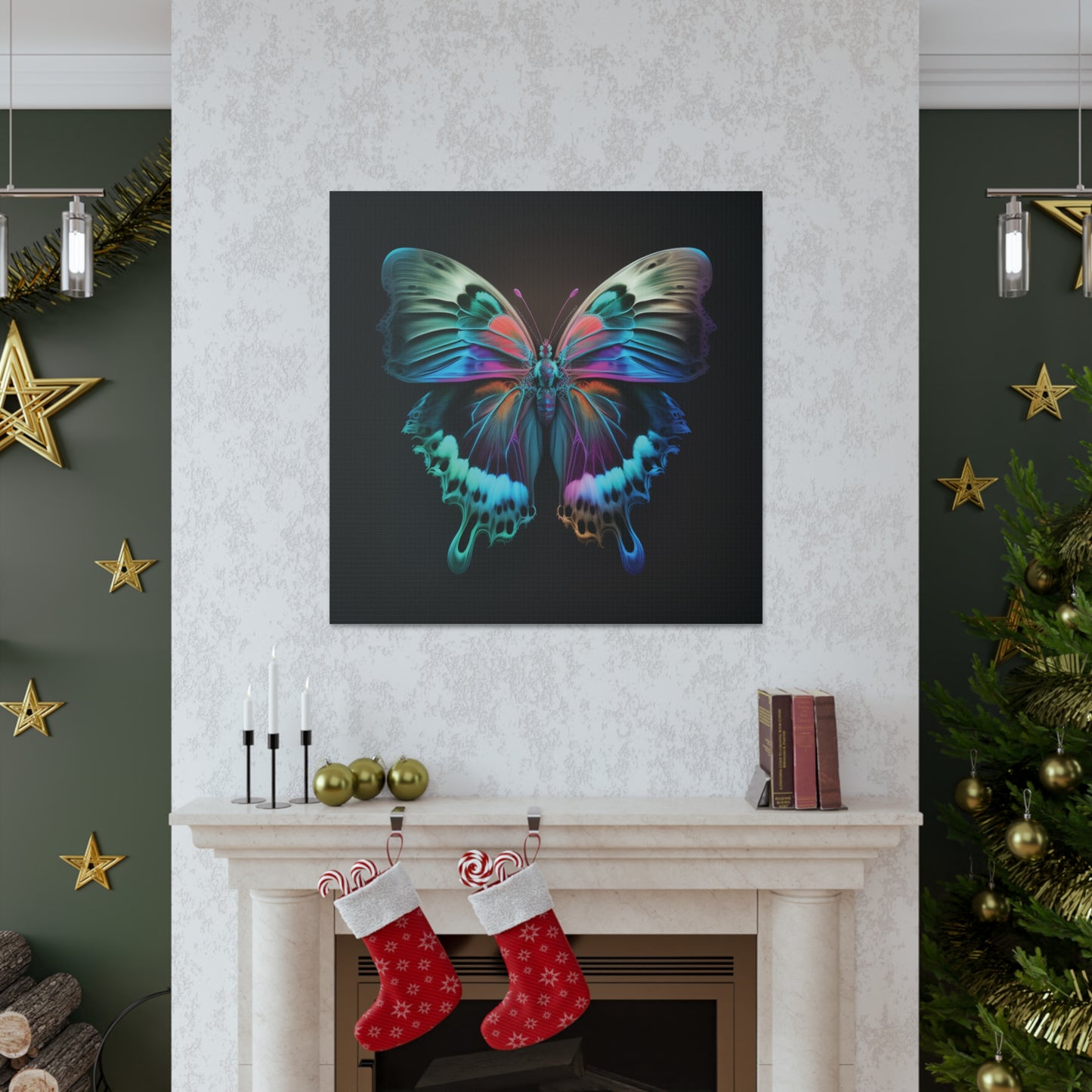 Canvas Gallery Wraps Raw Hyper Color Butterfly 2