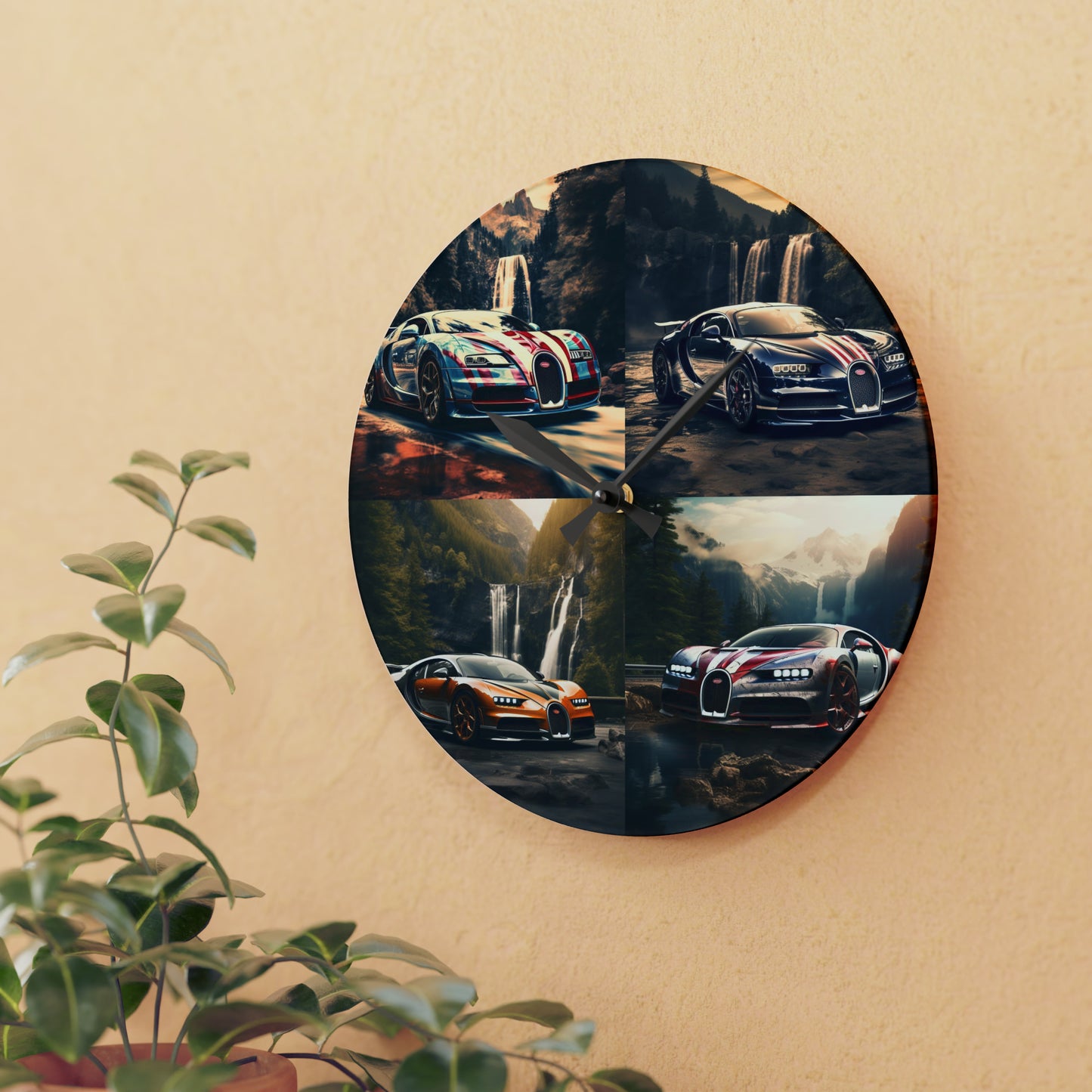 Acrylic Wall Clock Bugatti Waterfall 5